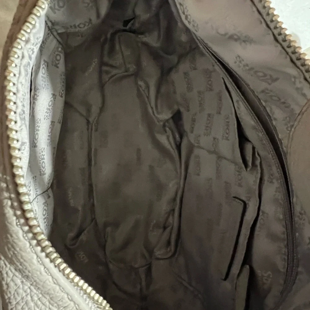 Michael Kors hobo handbag with silver color hardware
